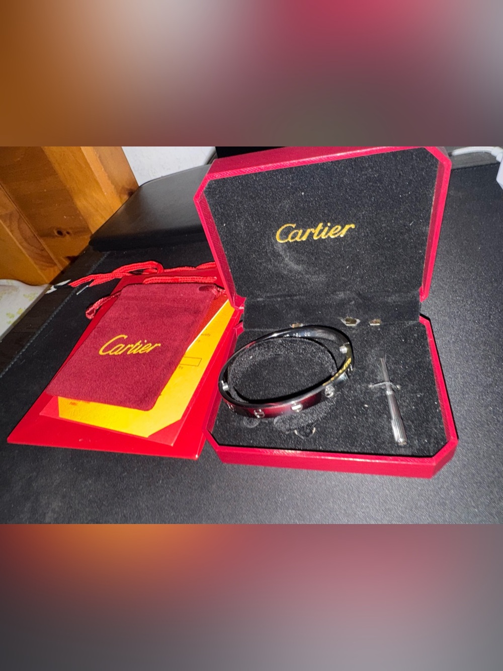 Cartier silver Love Bracelet screw on